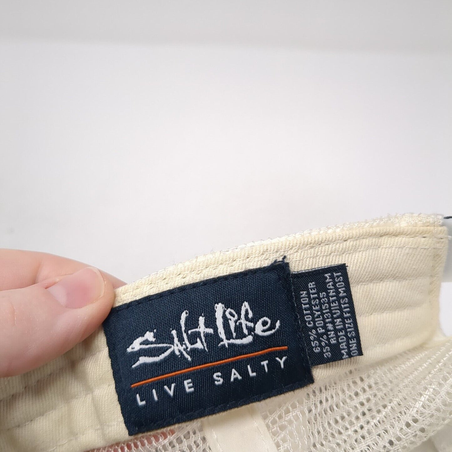Salt Life Salty State of Mind Since 2003 Snapback Trucker Hat Gray OS Mesh Back
