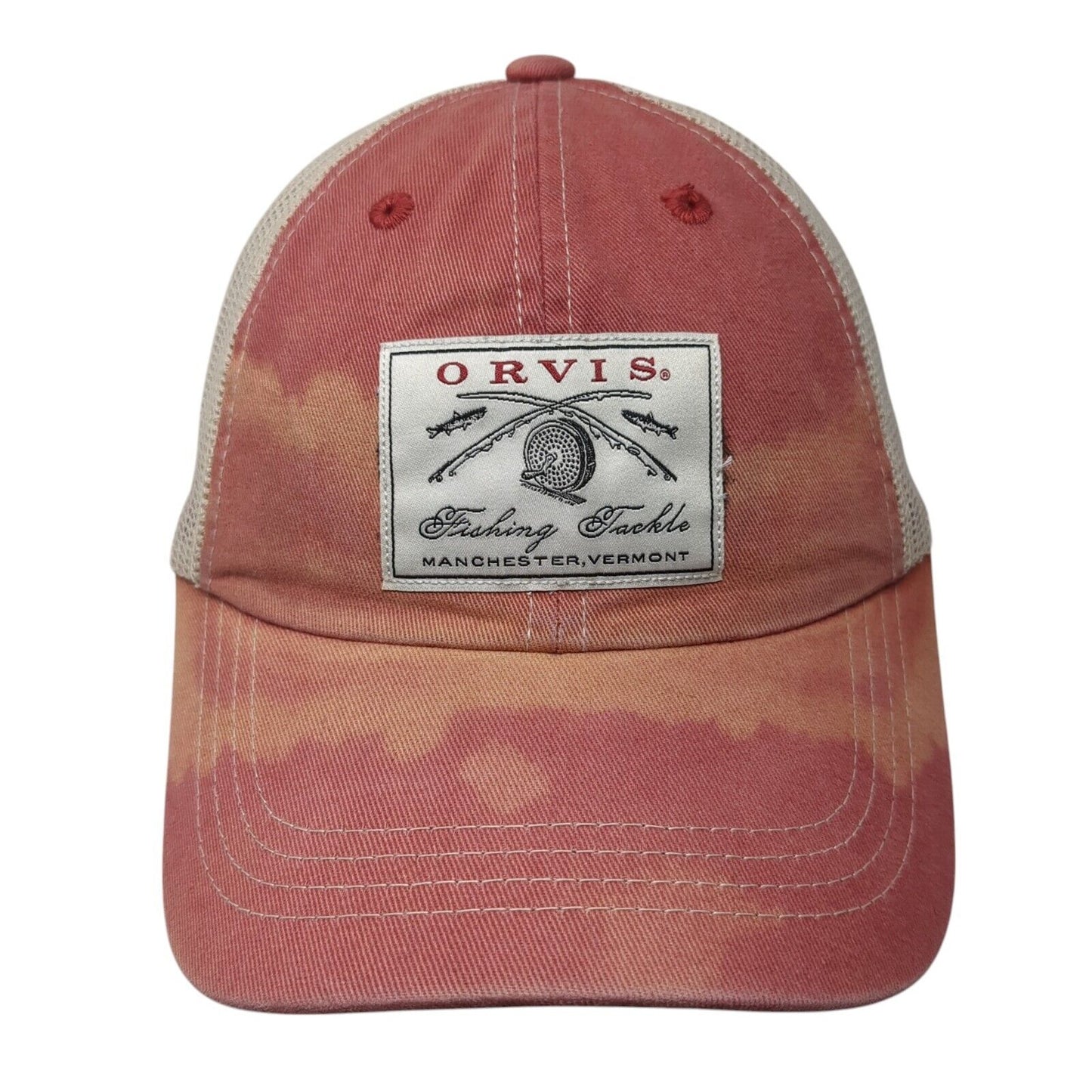 Orvis Fishing Tackle Strapback Mesh Back Trucker Hat Red One Size