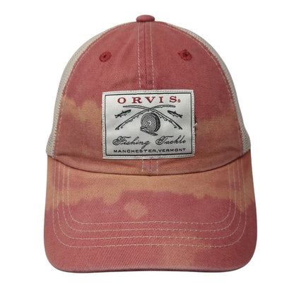 Orvis Fishing Tackle Strapback Mesh Back Trucker Hat Red One Size