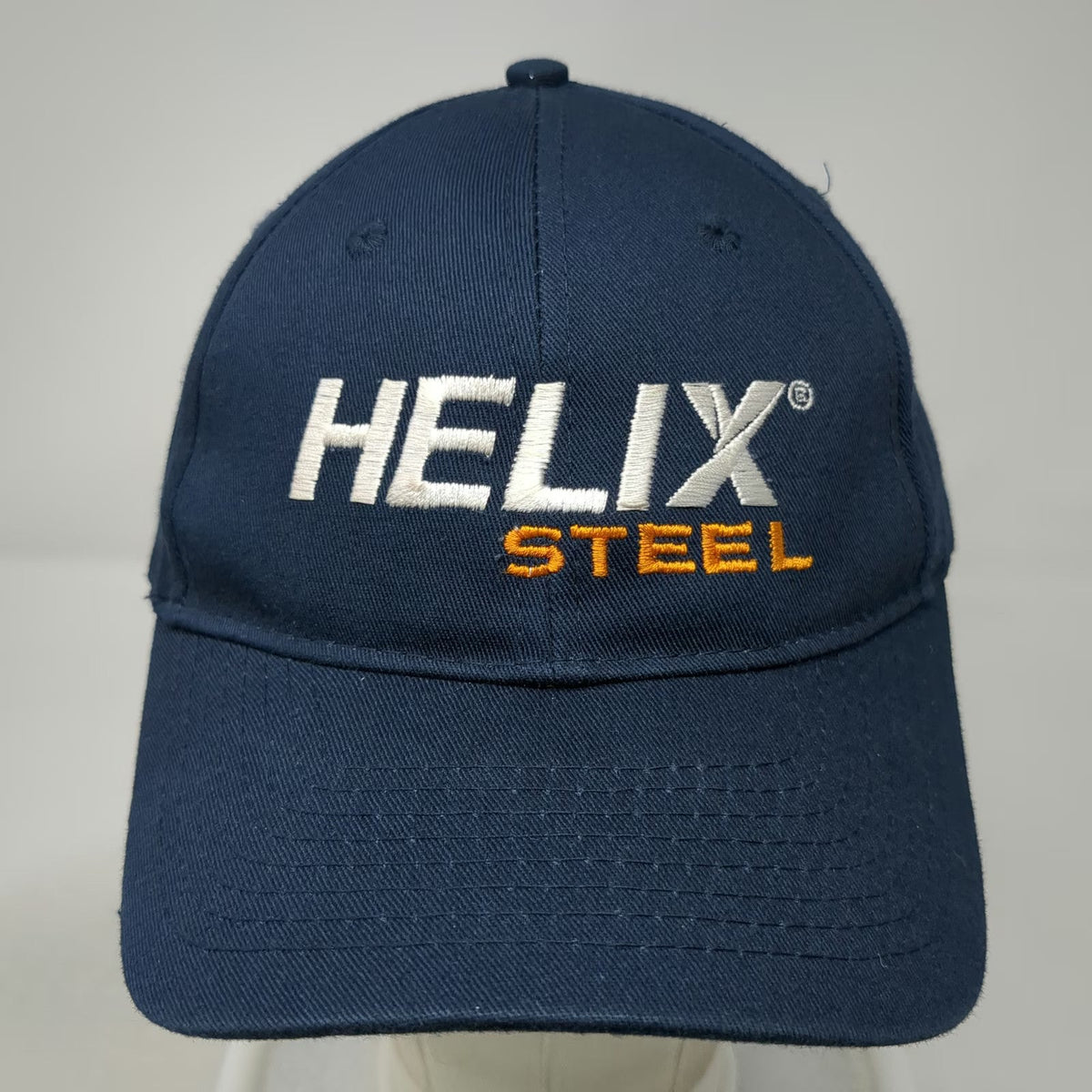 Port & Company Baseball Cap Blue One Size Helix Steel Logo Cotton Strapback Hat
