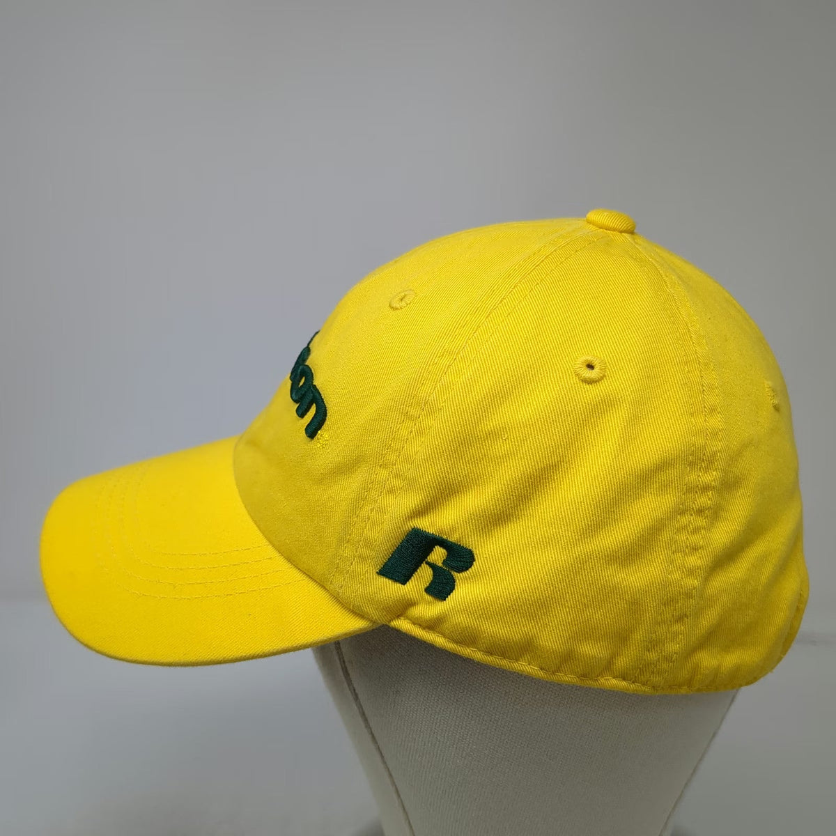 Russell Oregon Ducks NCAA Yellow Green One Size Adjustable Embroidered Cap Hat