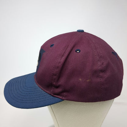 Disney Snapback Red Blue Mickey Mouse Hat Made in USA Green Underbrim Vintage