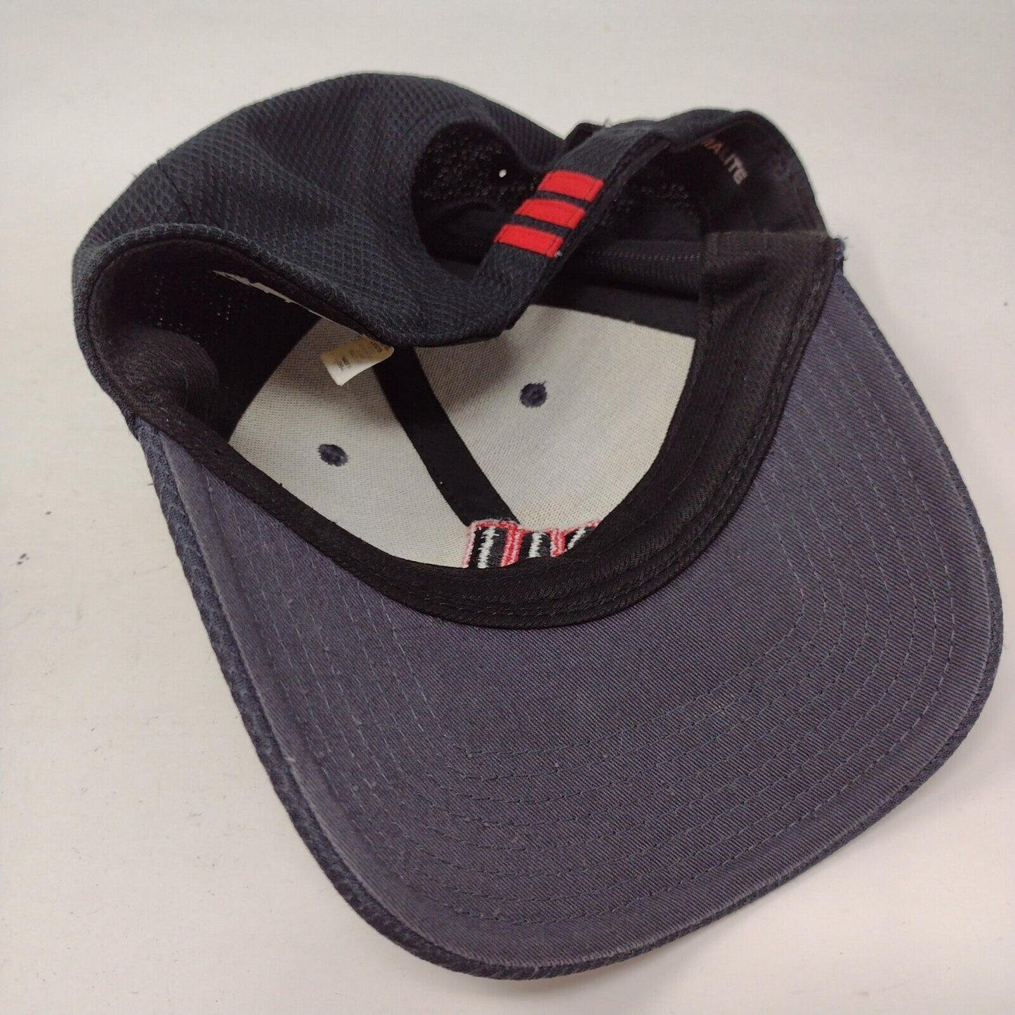 Adidas 3 Stripes Strapback Hat Black OSFA Climalite Embroidered