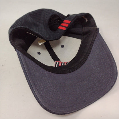 Adidas 3 Stripes Strapback Hat Black OSFA Climalite Embroidered