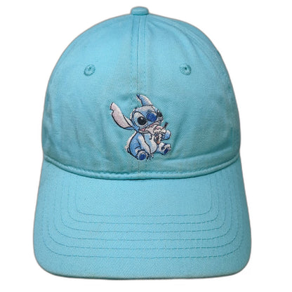 Disney Stitch Blue One Size Baseball Cap Adjustable Cotton Ice Cream Hat