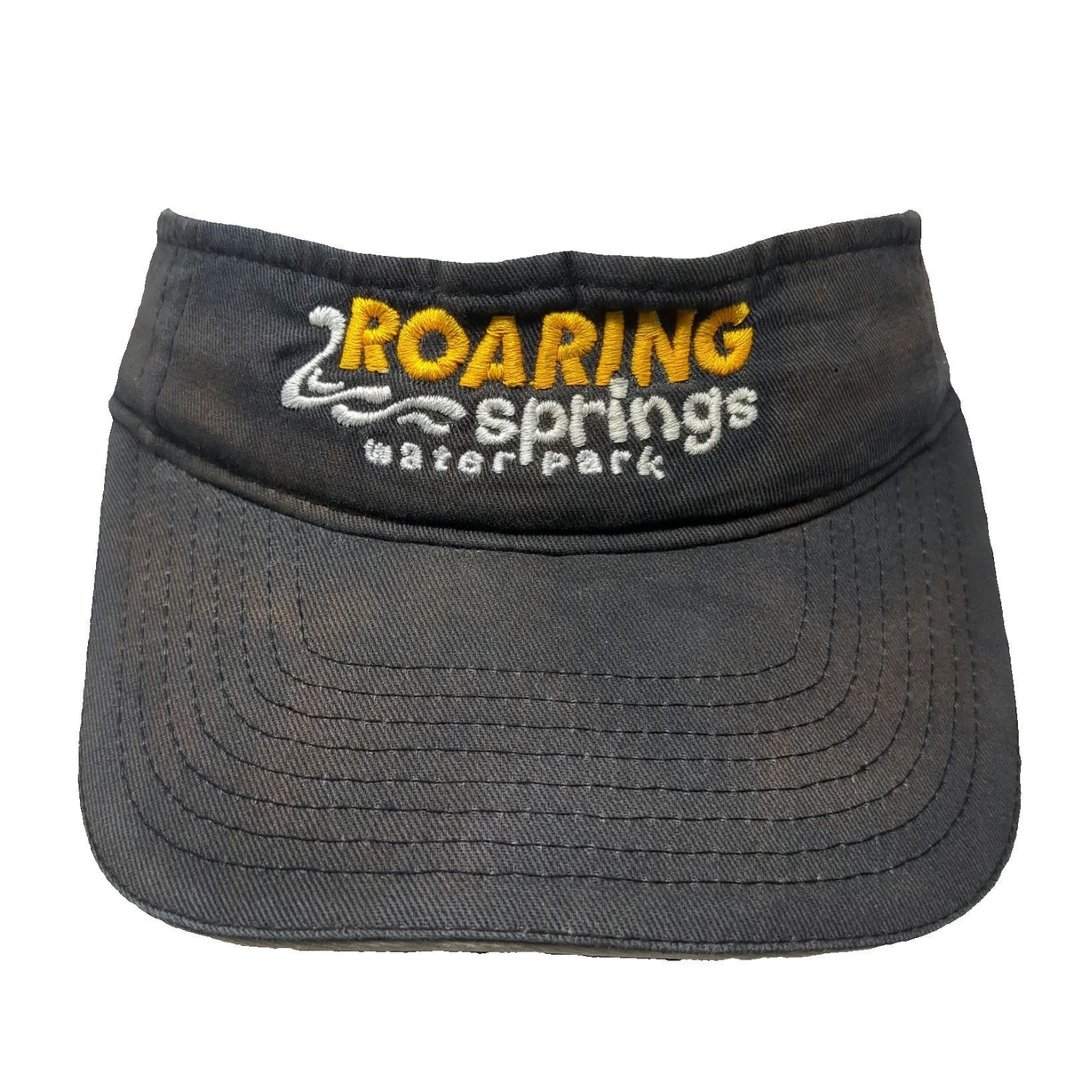 Imagen Visor Black One Size Roaring Springs Water Park Hat Adjustable Cotton
