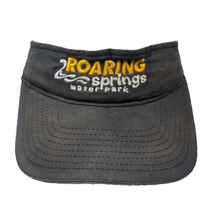Imagen Visor Black One Size Roaring Springs Water Park Hat Adjustable Cotton