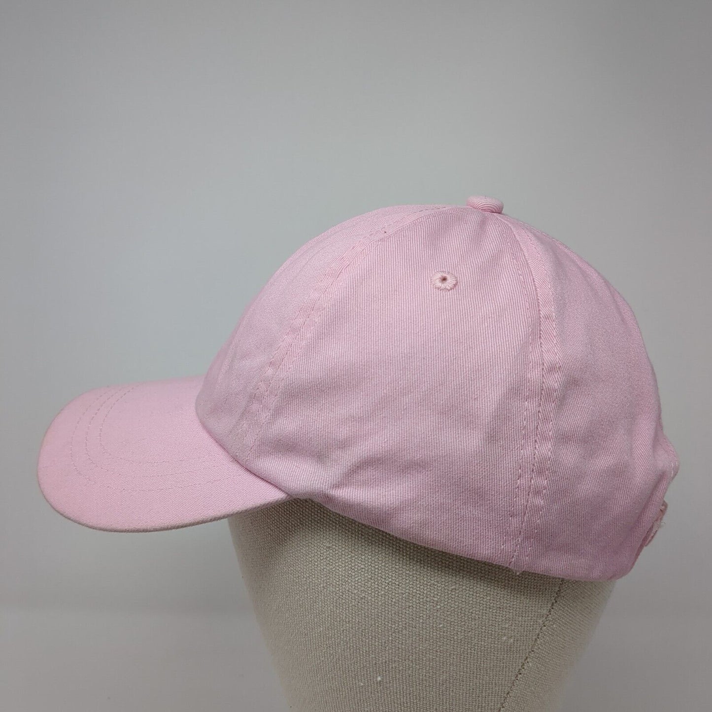 Unbranded Strapback Hat Pink One Size Adjustable Vented Holes 6 Panel Blank