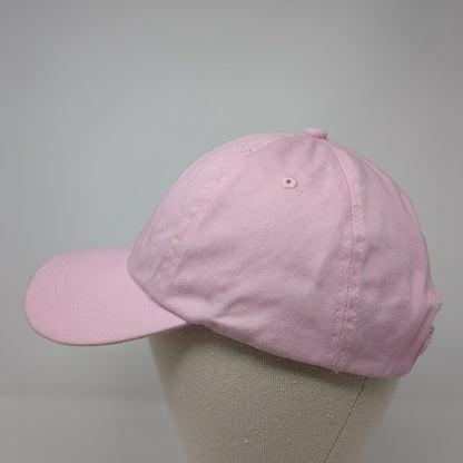 Unbranded Strapback Hat Pink One Size Adjustable Vented Holes 6 Panel Blank