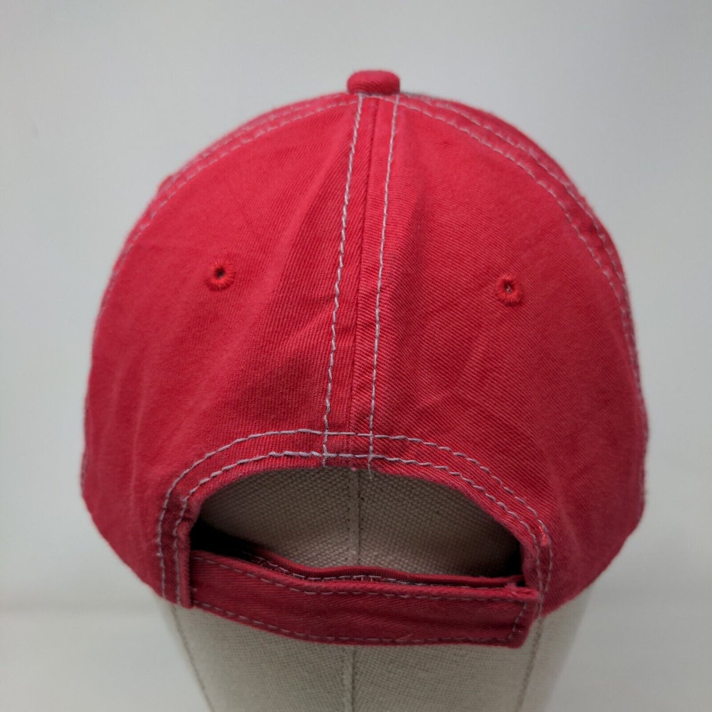 Hillcrest Rams Strapback Hat Red One Size Adjustable Embroidered 6 Panel Cotton