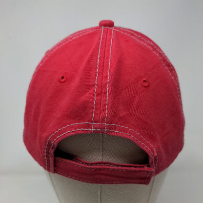 Hillcrest Rams Strapback Hat Red One Size Adjustable Embroidered 6 Panel Cotton