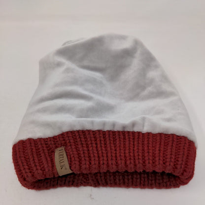 Furtalk Beanie Hat Red One Size Stretch Hand Knitted Blank Polyester Fleece