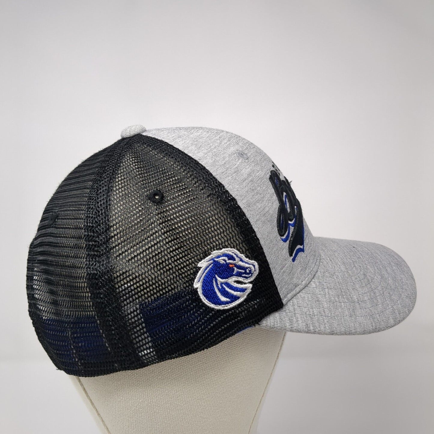 Boise State Broncos Snapback Mesh Back Hat Gray Embroidered Logo NCAA