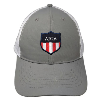 Imperial Trucker Hat Gray One Size AJGA Shield Logo Snapback Golf Mesh Recycled
