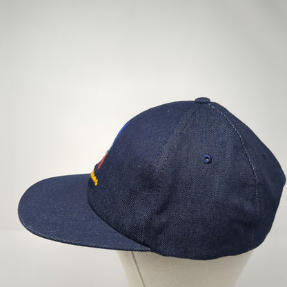 Philippines Slideback Hat Blue One Size Adjustable Embroidered Denim 6 Panel