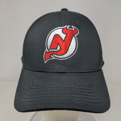 NHL New Jersey Devils Men's Slideback Hat Black Embroidered Logo BMW