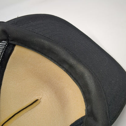 Monroe Formula GP Racing Black Trucker Hat Snapback Mesh Back Graphic Vintage