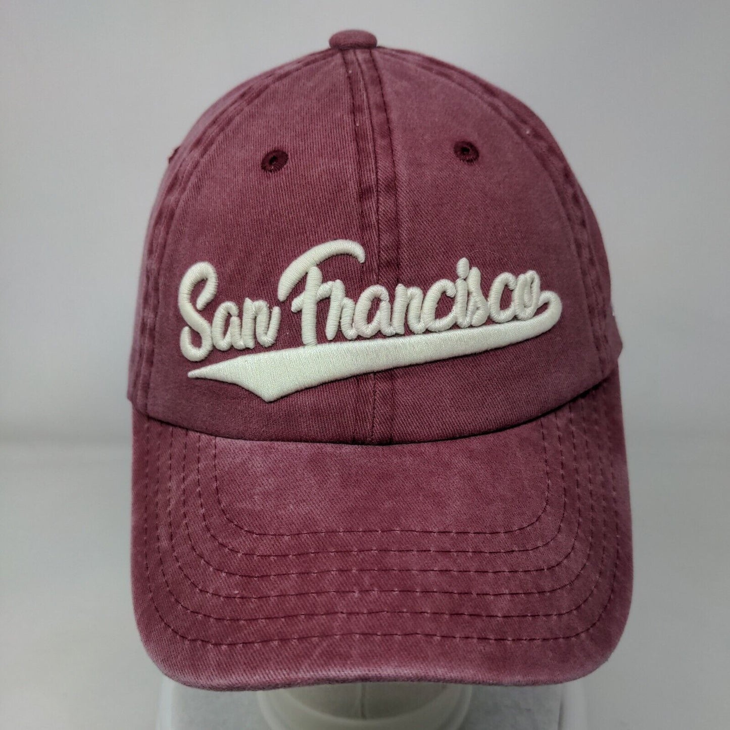 San Francisco Slideback Hat Red One Size Adjustable Embroidered by elidan