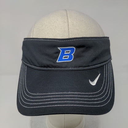 Nike Strapback Sun Visor Hat Black OSFM Embroidered Letter Dri-Fit
