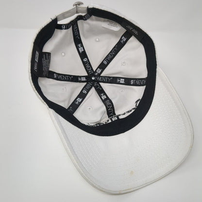 Dedicated Fitness Slideback Hat White OSFM Embroidered New Era 9Twenty