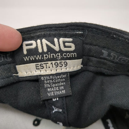 Ping 5 Panel Black Blue White One Size G30 Snapback Hat Golf Flexfit Adjustable