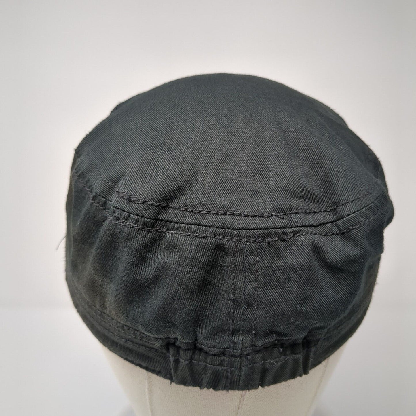 Unbranded Cadet Army Cap Black One Size Stretch Lightweight Sequin