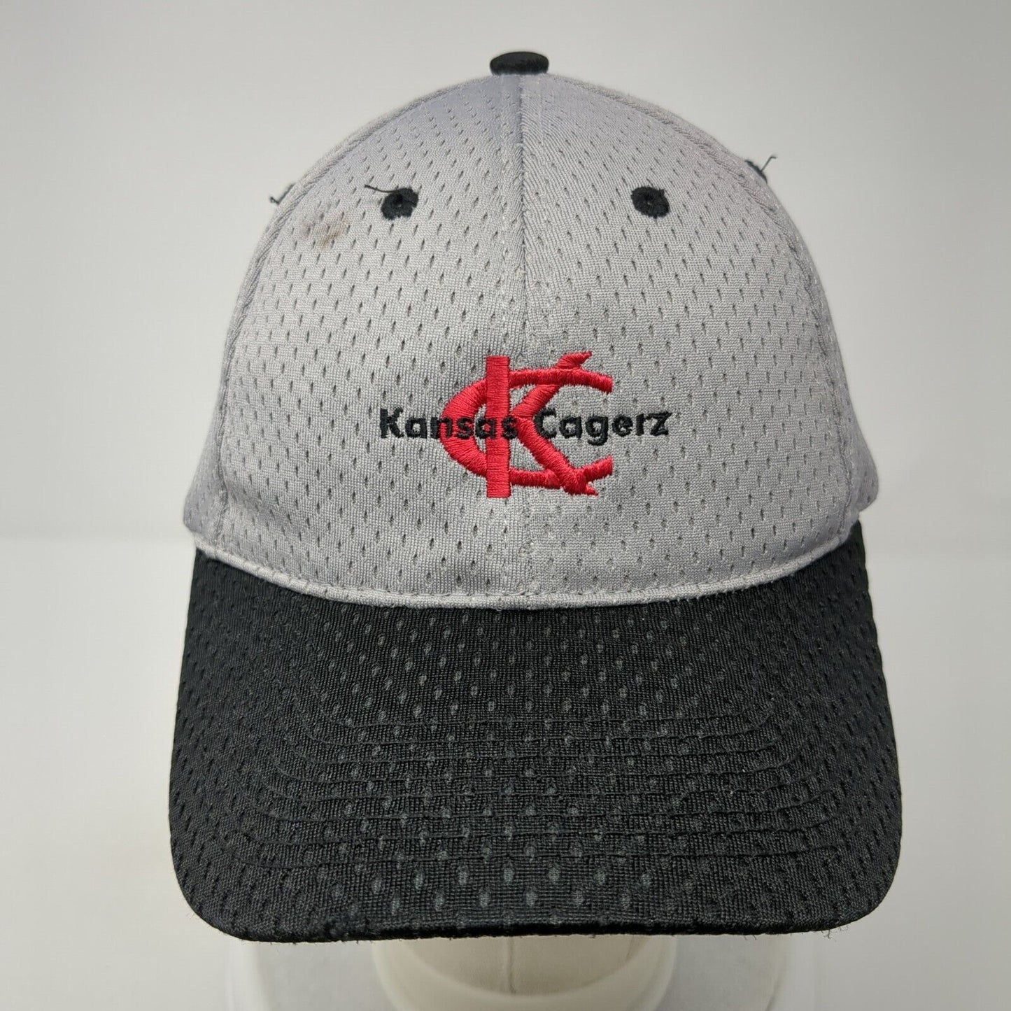 Kansas Cagerz Strapback Hat Gray One Size Adjustable Colorblock Otto