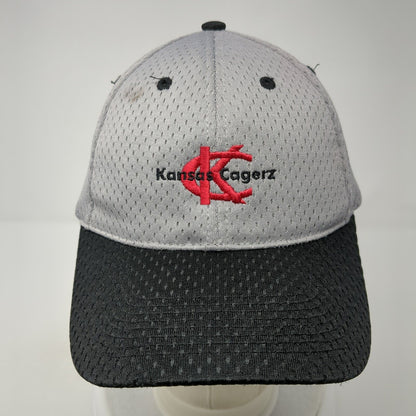 Kansas Cagerz Strapback Hat Gray One Size Adjustable Colorblock Otto