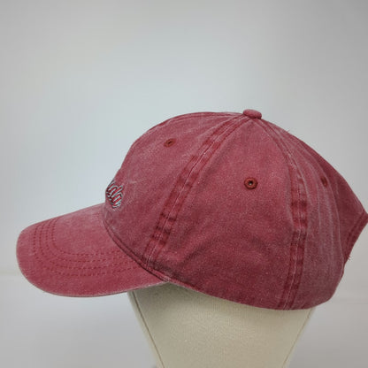 Jacobson Hat Baseball Cap Red Gray One Size Adjustable Washed Cotton Bermuda