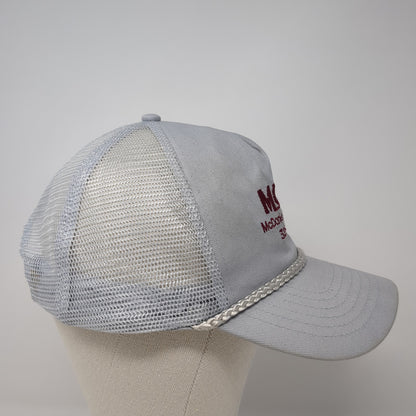 MCC McDaniel Concrete Co. Rope Trucker Hat Gray One Size Mesh Back
