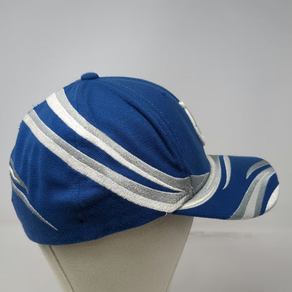 Reebok NFL Indianapolis Colts Blue White Silver Hat One Size Stretch Fit Stripes