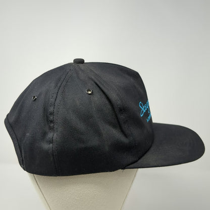Black Trucker hat Vintage Snapback Stegner Grain Columbia Agriculture Embroider