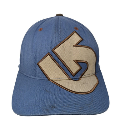 Burton Fitted Hat Blue S/M Flexfit Embroidered Lightweight Vented Holes Yupoong