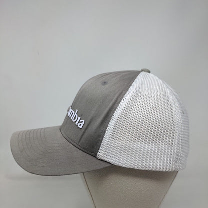 Columbia Fitted Mesh Back Trucker Hat Gray One Size Colorblock