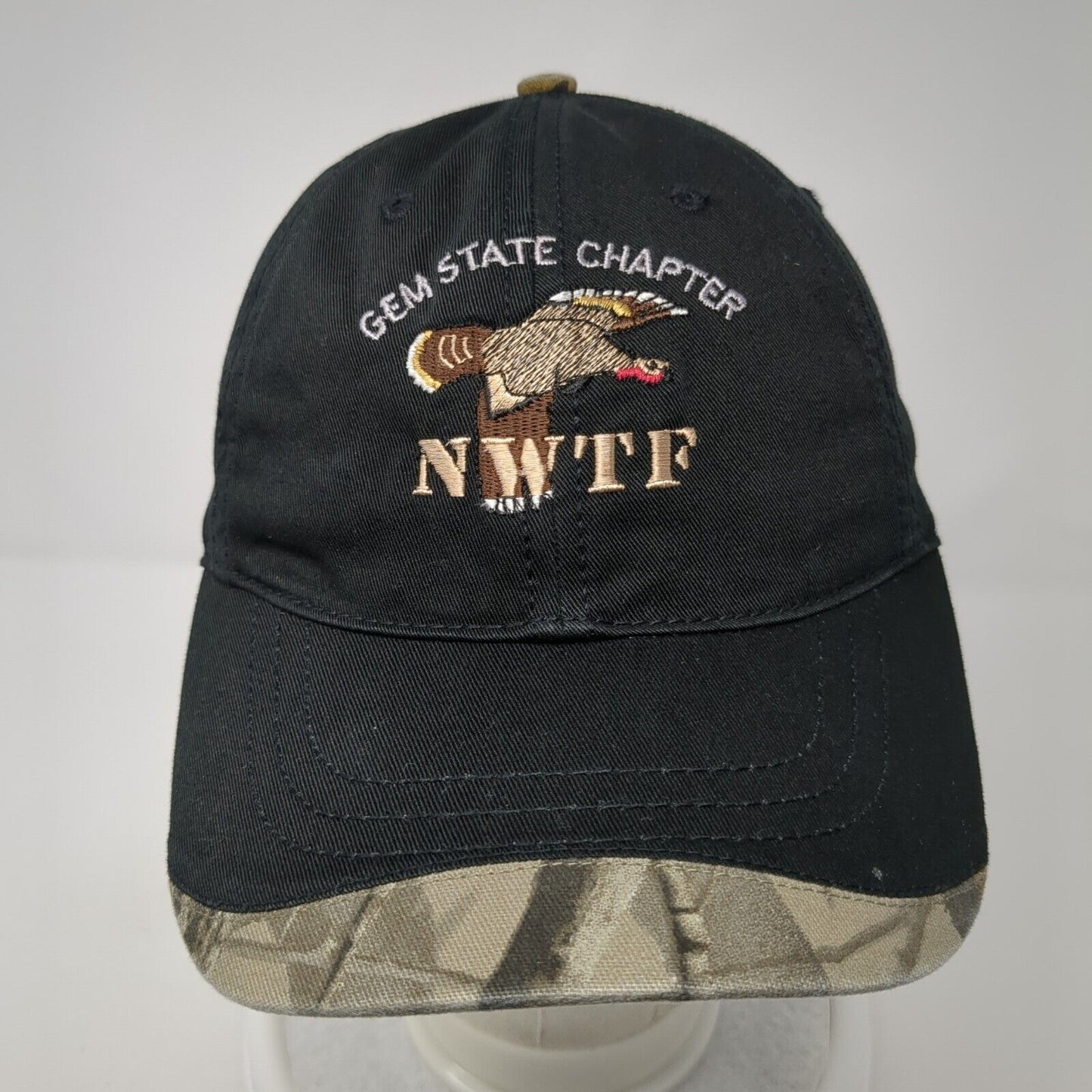 Gem State Chapter NWTF Strapback Hat Black One Size Adjustable 6 Panel