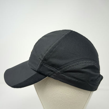 Nike Baseball Cap Black One Size Mesh Fit Dry Performance Swoosh Strapback Hat