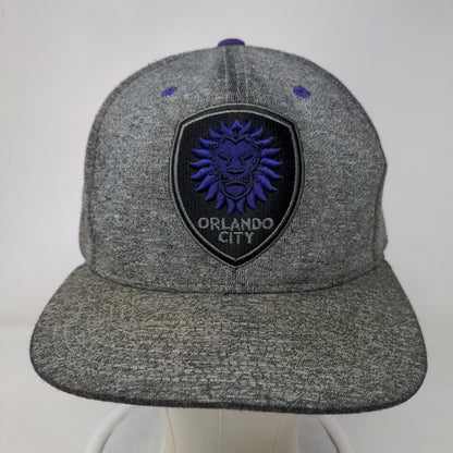 Mitchell & Ness Men's Snapback Hat Gray Embroidered Logo Orlando City Soccer