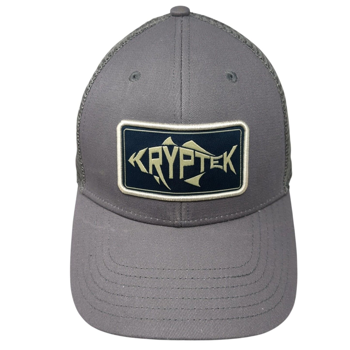 Kryptek Snapback Trucker Hat Gray One Size Mesh Back Outdoor Cap 6 Panel
