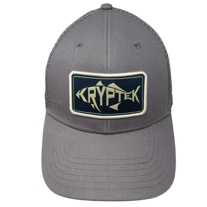 Kryptek Snapback Trucker Hat Gray One Size Mesh Back Outdoor Cap 6 Panel