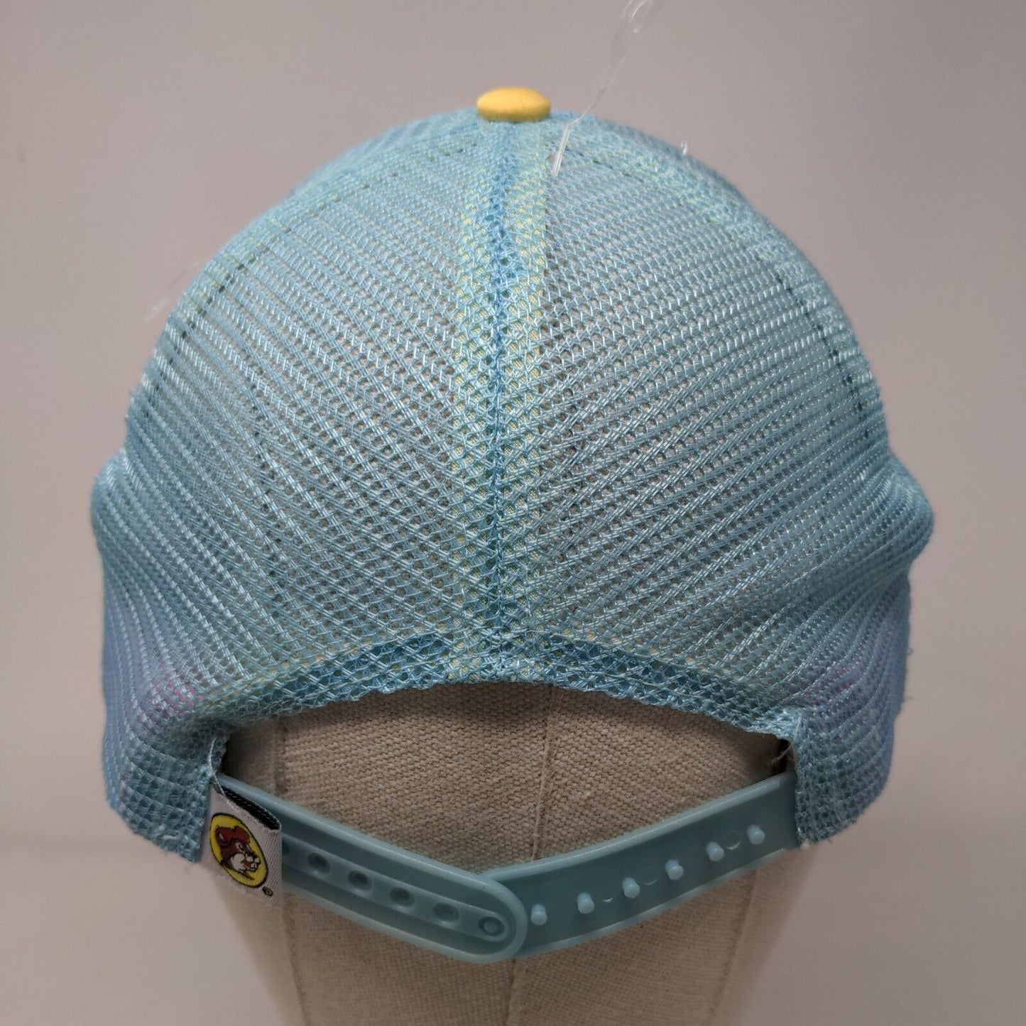 Buc-Ees Snapback Trucker Hat Blue One Size Adjustable Mesh Back 6 Panel