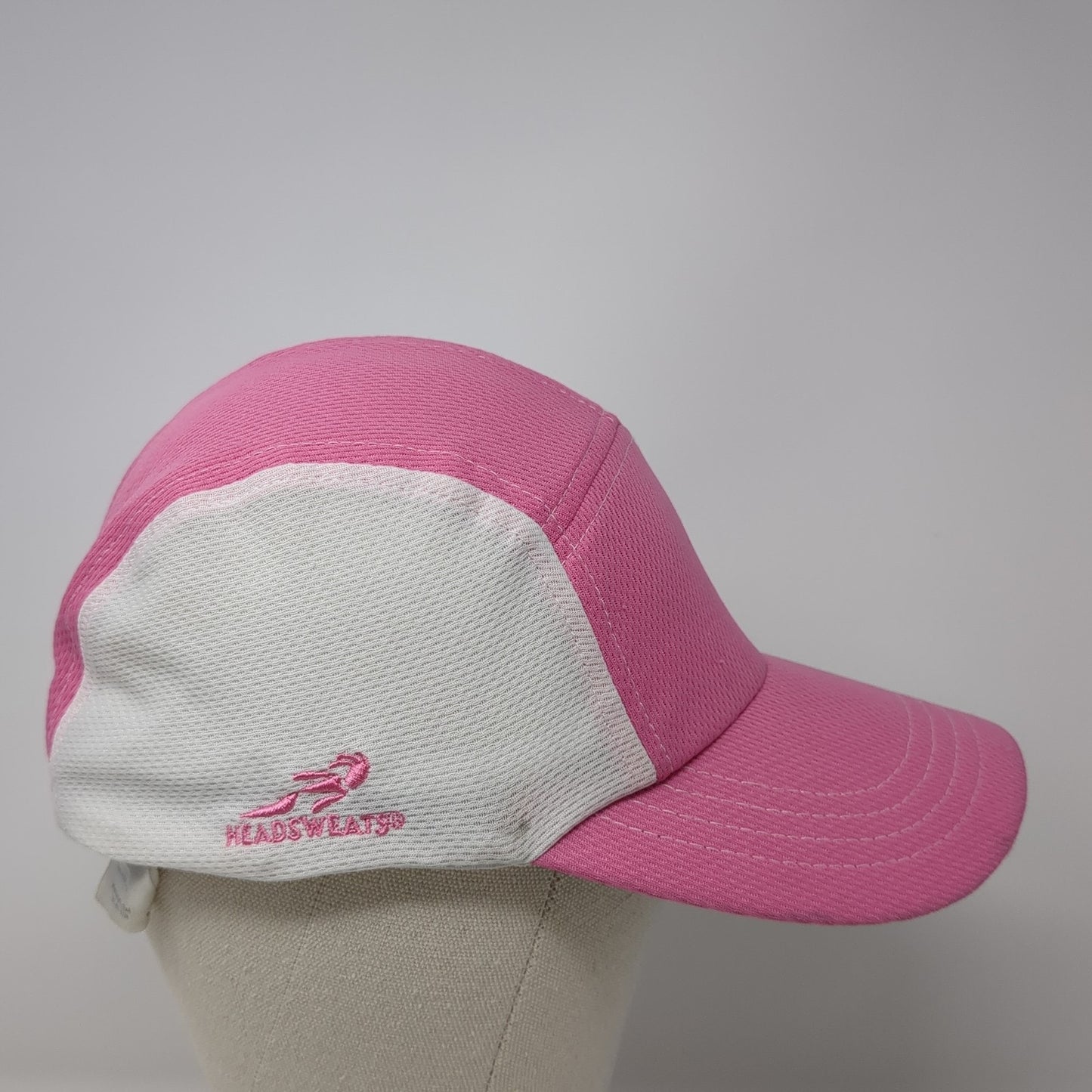 Headsweats 5 Panel Cap Pink One Size Adjustable Lightweight Embroidered