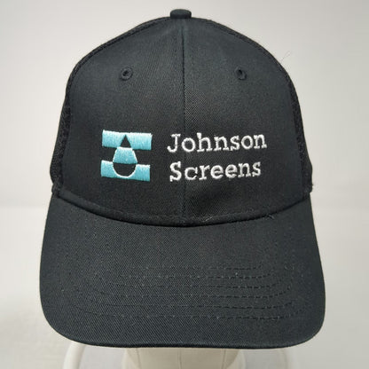 Sportsman Johnson Screens Baseball Cap Black One Size Mesh Back Strapback Hat