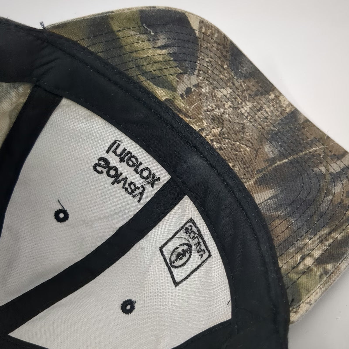 Baseball Cap Brown Camo One Size Slideback Solvay Interox Corporate Logo Hat