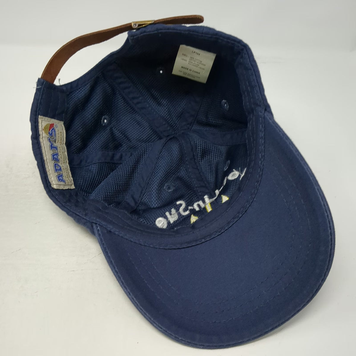 Adams Baseball Cap Blue One Size Nor-Lin-Sue Jen Anchor Leather Strapback Hat
