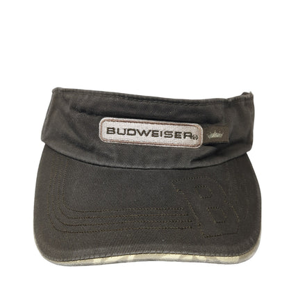 Budweiser Sun Visor Hat Brown One Size Adjustable Strap Lightweight Embroidered