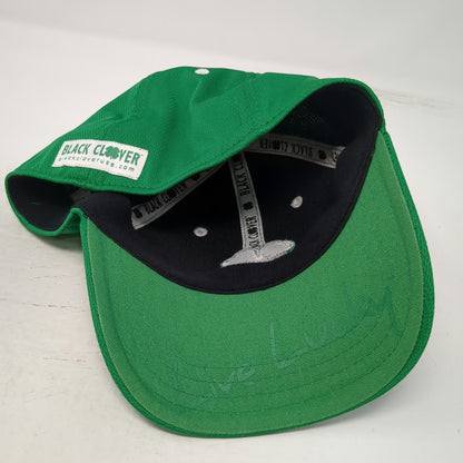 Black Clover Baseball Cap Green One Size Live Lucky Performance Mesh Hat
