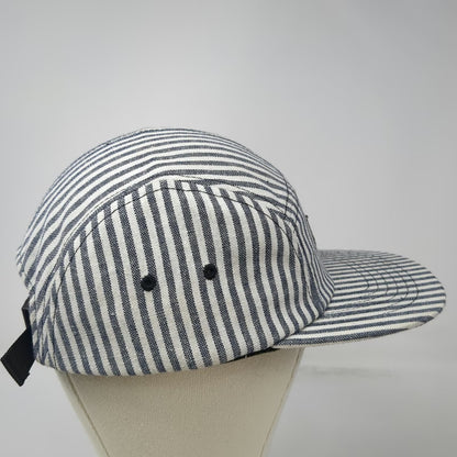Primitive 5 Panel Blue White One Size Hickory Stripe Strapback Skateboarding Hat