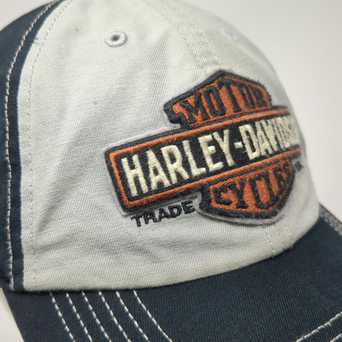 Harley-Davidson Baseball Cap Black One Size Side Patch Contrast Stitching Hat