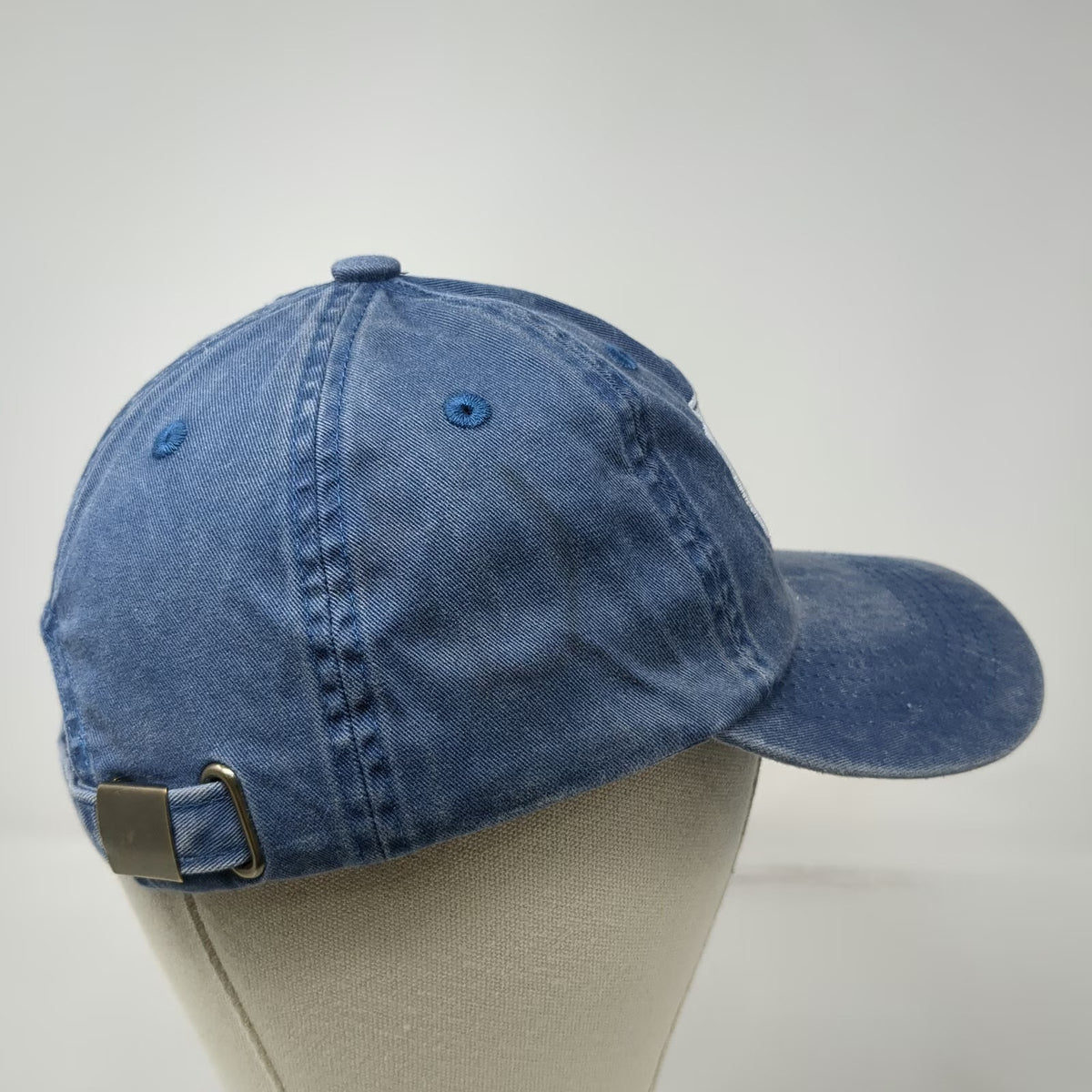 Port Authority Baseball Cap Blue OSFM Millenkamp M Shield Patch Slideback Hat