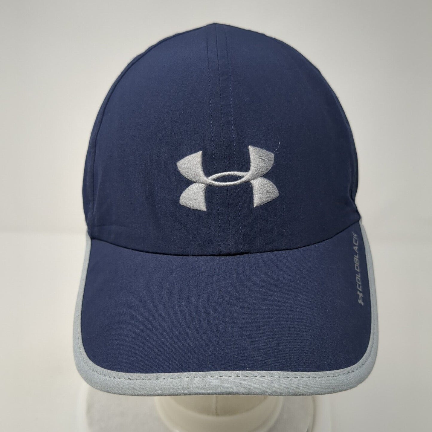 Under Armour Cold Black Strapback Hat Blue One Size Adjustable Outdoor